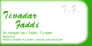 tivadar faddi business card